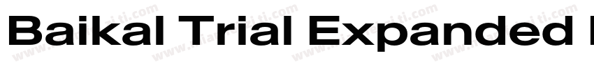 Baikal Trial Expanded Bold字体转换